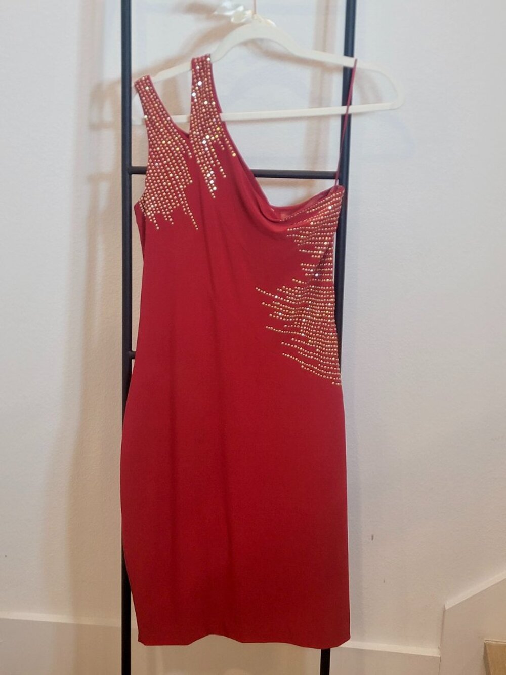 NWT Caché (Red), Fitted, One-Shoulder, Cocktail Dress - Size 6
